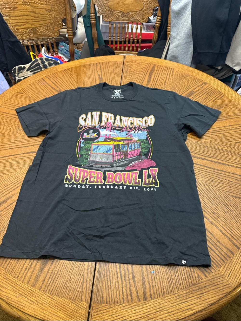 '47 Brand San Francisco Super Bowl LX Black Graphic Tee